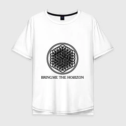 Футболка оверсайз мужская Bring me the horizon, цвет: белый