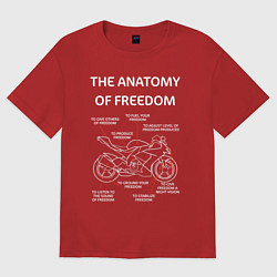 Футболка оверсайз мужская The Anatomy of Freedom, цвет: красный