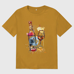 Футболка оверсайз мужская Винишко, цвет: горчичный