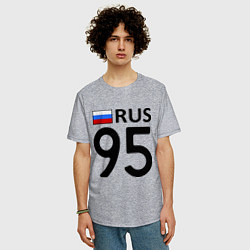 Футболка оверсайз мужская RUS 95, цвет: меланж — фото 2