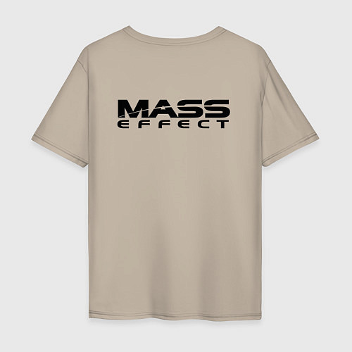 Мужская футболка оверсайз Mass Effect N7 / Миндальный – фото 2