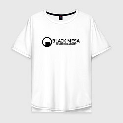 Футболка оверсайз мужская Black Mesa: Research Facility, цвет: белый