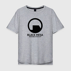 Футболка оверсайз мужская Black Mesa: Research Facility, цвет: меланж