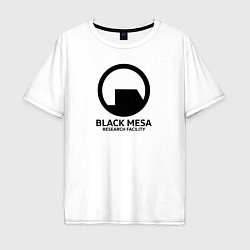 Футболка оверсайз мужская Black Mesa: Research Facility, цвет: белый