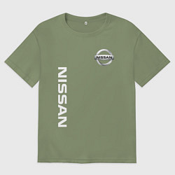 Футболка оверсайз мужская NISSAN, цвет: авокадо