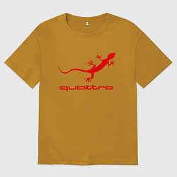 Футболка оверсайз мужская AUDI, цвет: горчичный