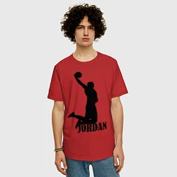 Футболка оверсайз мужская Jordan Basketball, цвет: красный — фото 2