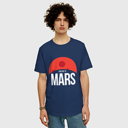 Футболка оверсайз мужская Take me to Mars, цвет: тёмно-синий — фото 2