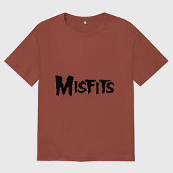 Футболка оверсайз мужская Misfits logo, цвет: кирпичный
