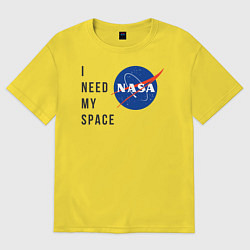 Футболка оверсайз мужская Nasa i need my space, цвет: желтый