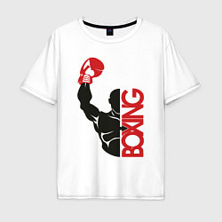 Футболка оверсайз мужская Boxing, цвет: белый