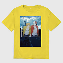 Футболка оверсайз мужская Моя геройская академия, цвет: желтый