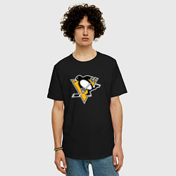 Футболка оверсайз мужская Pittsburgh Penguins: Evgeni Malkin, цвет: черный — фото 2