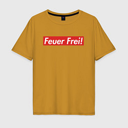 Футболка оверсайз мужская Feuer Frei!, цвет: горчичный