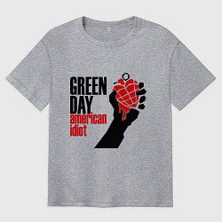 Футболка оверсайз мужская Green Day: American idiot, цвет: меланж
