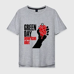 Футболка оверсайз мужская Green Day: American idiot, цвет: меланж