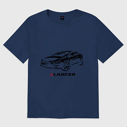 Футболка оверсайз мужская Mitsubishi lancer, цвет: тёмно-синий