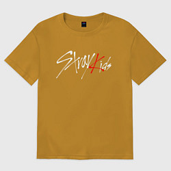 Футболка оверсайз мужская STRAY KIDS FELIX, цвет: горчичный