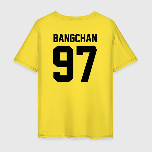 Мужская футболка оверсайз STRAY KIDS BANGCHAN / Желтый – фото 2