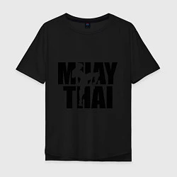 Футболка оверсайз мужская Muay thai, цвет: черный