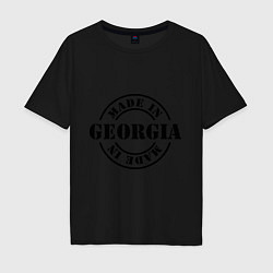 Футболка оверсайз мужская Made in Georgia (сделано в Грузии), цвет: черный
