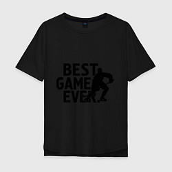 Футболка оверсайз мужская Hockey - best game, цвет: черный