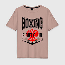 Мужская футболка оверсайз Boxing fight club Russia