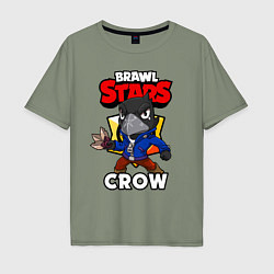 Футболка оверсайз мужская BRAWL STARS CROW, цвет: авокадо