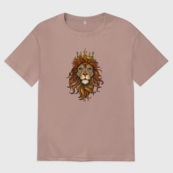 Футболка оверсайз мужская Король Лев, цвет: пыльно-розовый