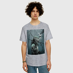 Футболка оверсайз мужская Death Stranding, цвет: меланж — фото 2