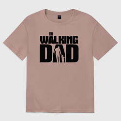 Футболка оверсайз мужская The walking dad, цвет: пыльно-розовый