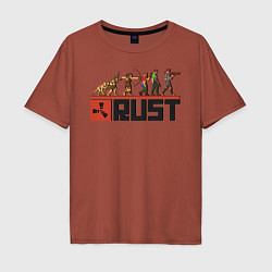 Футболка оверсайз мужская Evolution Rust, цвет: кирпичный