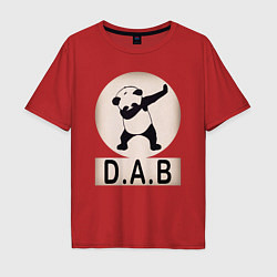 Футболка оверсайз мужская DAB Panda, цвет: красный