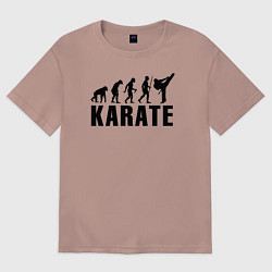 Футболка оверсайз мужская Karate Evolution, цвет: пыльно-розовый
