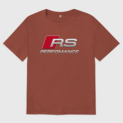 Футболка оверсайз мужская AUDI RS, цвет: кирпичный