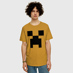 Футболка оверсайз мужская Minecraft, цвет: горчичный — фото 2