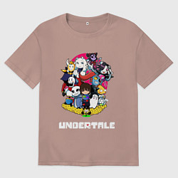 Футболка оверсайз мужская UNDERTALE, цвет: пыльно-розовый