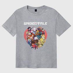 Футболка оверсайз мужская UNDERTALE, цвет: меланж