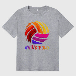 Футболка оверсайз мужская Мяч для водного поло, цвет: меланж