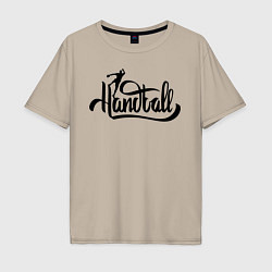 Мужская футболка оверсайз Handball lettering