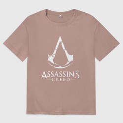 Футболка оверсайз мужская Assassin’s Creed, цвет: пыльно-розовый
