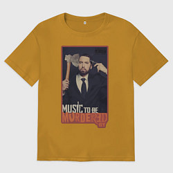 Футболка оверсайз мужская Eminem, цвет: горчичный