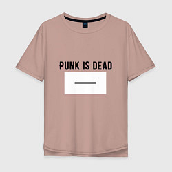 Футболка оверсайз мужская Punk is dead, цвет: пыльно-розовый