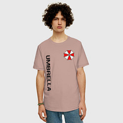 Футболка оверсайз мужская UMBRELLA CORP, цвет: пыльно-розовый — фото 2