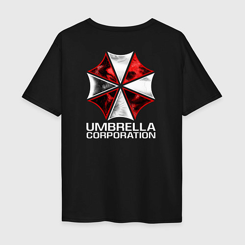 Мужская футболка оверсайз UMBRELLA CORPспина / Черный – фото 2