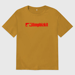 Футболка оверсайз мужская LIMP BIZKIT, цвет: горчичный
