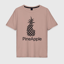 Футболка оверсайз мужская PineApple, цвет: пыльно-розовый