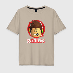 Футболка оверсайз мужская ROBLOX, цвет: миндальный