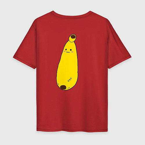 Мужская футболка оверсайз Mellstroy Бананыч / Красный – фото 2