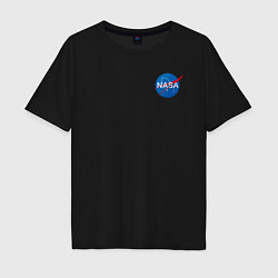 Футболка оверсайз мужская NASA, цвет: черный